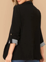 Blazers Femmes Décontracté Bloc de Couleur Printemps / Automne Polyester Naturel Aucune élasticité Ample Faire la navette Manches Longues