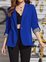 Blazers Femmes Décontracté Bloc de Couleur Printemps / Automne Polyester Naturel Aucune élasticité Ample Faire la navette Manches Longues
