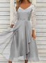 Robes Décontracté Printemps / Automne Plaid Polyester Quotidien Coupe Régulière Ligne X Régulier Non pour Femmes