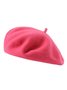 Bonnets Femmes Décontracté Plain Toutes Les Saisons Métal Mélangé de Laine Quotidien Béret Régulier