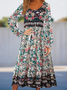 Robes Femmes Décontracté Floral Printemps / Automne Polyester Naturel Aucune élasticité Quotidien Ample Mini