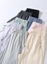 Pantalons Décontracté Plain Printemps / Automne Nylon Séchage Rapide Sportif & De Plein Air Ample Standard Élasticité moyenne pour Femmes