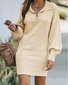 Robes Décontracté Plain Printemps / Automne Col V Coupe Régulière Mi-longue Droit Régulier Non pour Femmes