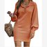 Robes Décontracté Plain Printemps / Automne Col V Coupe Régulière Mi-longue Droit Régulier Non pour Femmes