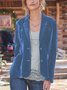 Blazers Décontracté Plain Printemps / Automne Aucune élasticité Ample Faire la navette Régulier Droit Régulier pour Femmes