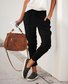 Pantalons Décontracté Plain Printemps / Automne Naturel Micro-élasticité Quotidien Ample Long Régulier pour Femmes
