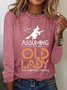 T-shirts Femmes Décontracté Printemps / Automne Toussaint Quotidien Ample Col Rond Régulier Élasticité moyenne Oui