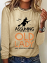 T-shirts Femmes Décontracté Printemps / Automne Toussaint Quotidien Ample Col Rond Régulier Élasticité moyenne Oui