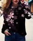 T-shirts Femmes Décontracté Papillon Printemps / Automne Quotidien Ample Col Rond Droit Régulier Dentelle