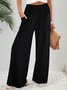 Pantalons Décontracté Plain Printemps / Automne Aucune élasticité Ample Standard Pantalon droit Droit Poche Couture pour Femmes