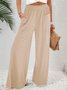 Pantalons Décontracté Plain Printemps / Automne Aucune élasticité Ample Standard Pantalon droit Droit Poche Couture pour Femmes