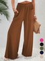 Pantalons Décontracté Plain Printemps / Automne Aucune élasticité Ample Standard Pantalon droit Droit Poche Couture pour Femmes