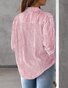Chemises Femmes Rayé Décontracté Printemps / Automne Aucune élasticité Quotidien Manches Longues Mi-long Régulier Col de Chemise