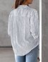 Chemises Femmes Rayé Décontracté Printemps / Automne Aucune élasticité Quotidien Manches Longues Mi-long Régulier Col de Chemise
