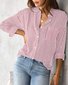 Chemises Femmes Rayé Décontracté Printemps / Automne Aucune élasticité Quotidien Manches Longues Mi-long Régulier Col de Chemise