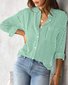 Chemises Femmes Rayé Décontracté Printemps / Automne Aucune élasticité Quotidien Manches Longues Mi-long Régulier Col de Chemise