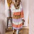 Cardigans Femmes Rayé Décontracté Hiver Micro-élasticité Quotidien Ample Laine/Tricot Régulier Épaissi