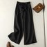 Pantalons Décontracté Ethnique Printemps / Automne Naturel Aucune élasticité Ample Coton Et Lin Pantalon droit Long pour Femmes