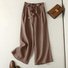 Pantalons Décontracté Ethnique Printemps / Automne Naturel Aucune élasticité Ample Coton Et Lin Pantalon droit Long pour Femmes
