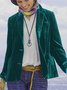 Blazers Décontracté Plain Printemps / Automne Aucune élasticité Ample Faire la navette Régulier Droit Régulier pour Femmes