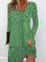Robes Décontracté Printemps / Automne Petites fleurs Tricoté Naturel Quotidien Mi-longue Élasticité moyenne Non pour Femmes