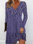 Robes Décontracté Printemps / Automne Petites fleurs Tricoté Naturel Quotidien Mi-longue Élasticité moyenne Non pour Femmes