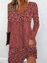 Robes Décontracté Printemps / Automne Petites fleurs Tricoté Naturel Quotidien Mi-longue Élasticité moyenne Non pour Femmes