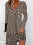 Robes Décontracté Printemps / Automne Petites fleurs Tricoté Naturel Quotidien Mi-longue Élasticité moyenne Non pour Femmes