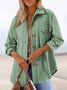 Blousons Femmes Décontracté Plain Printemps / Automne Aucune élasticité Quotidien Meilleure vente Droit Régulier Col de Chemise