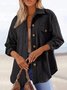 Blousons Femmes Décontracté Plain Printemps / Automne Aucune élasticité Quotidien Meilleure vente Droit Régulier Col de Chemise
