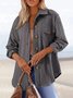 Blousons Femmes Décontracté Plain Printemps / Automne Aucune élasticité Quotidien Meilleure vente Droit Régulier Col de Chemise