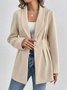 Blazers Décontracté Plain Printemps / Automne Polyester Ample Manches Longues à Col Revers Droit Régulier pour Femmes