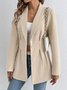 Blazers Décontracté Plain Printemps / Automne Polyester Ample Manches Longues à Col Revers Droit Régulier pour Femmes