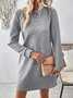 Robes Femmes Décontracté Plain Printemps / Automne Jacquard Micro-élasticité Ample Droit Régulier Non