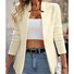 Blousons Décontracté Plain Automne Polyester Quotidien Ample Manches Longues Régulier Droit pour Femmes