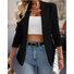 Blousons Décontracté Plain Automne Polyester Quotidien Ample Manches Longues Régulier Droit pour Femmes
