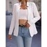 Blousons Décontracté Plain Automne Polyester Quotidien Ample Manches Longues Régulier Droit pour Femmes