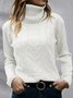 Pulls Femmes Décontracté Plain Hiver Poids lourd Ample Manches Longues Fil/fil de laine Régulier Droit
