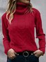 Pulls Femmes Décontracté Plain Hiver Poids lourd Ample Manches Longues Fil/fil de laine Régulier Droit