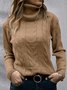 Pulls Femmes Décontracté Plain Hiver Poids lourd Ample Manches Longues Fil/fil de laine Régulier Droit