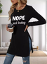 T-shirts Femmes Décontracté Printemps / Automne Jésus Copie Micro-élasticité Jersey Manches Longues Mi-long Droit Régulier