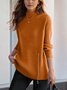Pulls Décontracté Plain Hiver Naturel Poids lourd Micro-élasticité Ample Fil/fil de laine Droit pour Femmes