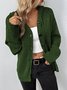 Cardigans Femmes Décontracté Plain Hiver Quotidien Ample Fil/fil de laine Régulier Boucle Élasticité moyenne