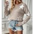 Pulls Femmes Décontracté Printemps / Automne Motif d'Étoile Naturel Quotidien Ample Fil/fil de laine Droit Régulier
