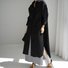 Robes Décontracté Plain Printemps / Automne Polyester Naturel Micro-élasticité Dentelle Maxi Régulier pour Femmes