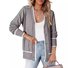 Cardigans Femmes Décontracté Plain Printemps / Automne Manches Longues Cache-cœur Laine/Tricot Droit Boucle Régulier