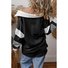 Sweat-shirts Femmes Rayé Décontracté Printemps / Automne Quotidien Manches Longues Col Châle Régulier Régulier Élasticité moyenne