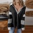 Sweat-shirts Femmes Rayé Décontracté Printemps / Automne Quotidien Manches Longues Col Châle Régulier Régulier Élasticité moyenne