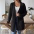 Cardigans Femmes Décontracté Plain Printemps / Automne Naturel Aucune élasticité Ample Manches Longues Régulier Non