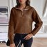 Pulls Décontracté Plain Printemps / Automne Quotidien Manches Longues Col Châle Régulier Droit Non pour Femmes